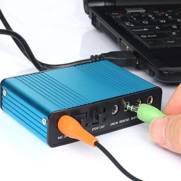 Weastlinks Professional USB Sound Card 6 Channel 5.1 Optical External Audio Card Converter CM6206 Chipset for Laptop Desktop