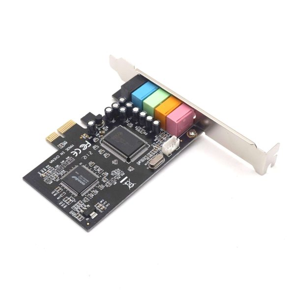 Weastlinks PCIE PCI-Express Sound Card 5.1CH 5.1 Channel CMI8738 Chipset Audio Interface PCI-E 5.1 Stereo Digital Card Desktop Soundcard