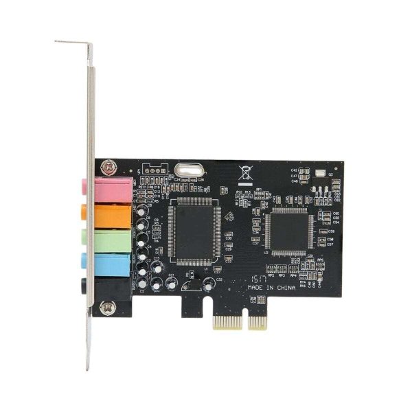 Weastlinks PCI-E 5.1 Sound Card Computer PCIE 5.1 Channel 3D Audio 6 Channels 3D Games Music Digital Sound Card PCI Express 5.1 CH 24Bit