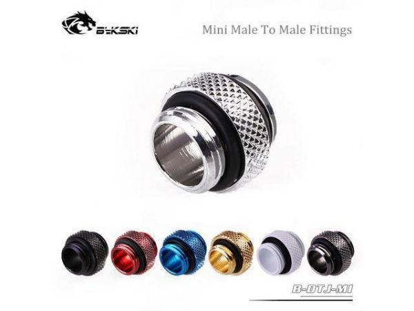 Bykski B-DTJ-MI, Mini Male To Male Fittings, Boutique Diamond Pattern, Multiple Color G1/4 Male To Male Fittings Red