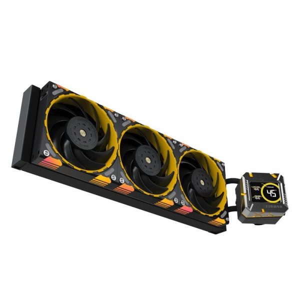 Yeston*Zeaginal ZC-zeus 360 Black 360mm Radiator Liquid CPU Cooler LCD Screen water cooling radiator ARGB synchronous FDB bearing fan Fits Intel LGA1700/1200/115X AMD AM5/AM4/AM3