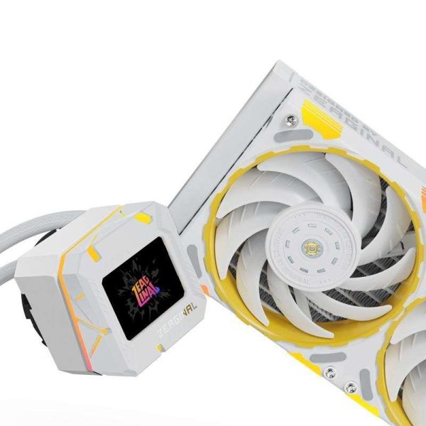 Yeston*Zeaginal ZC-zeus XT240 White Custom Theme Editing 240mmRadiator Liquid CPU Cooler LCD Screen water cooling radiator ARGB synchronous FDB bearing fan Fits Intel LGA1700/1200/115X AMD AM5/AM4/AM3