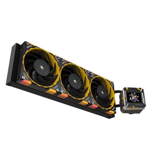 Yeston*Zeaginal ZC-zeus XT360 Black Custom Theme Editing 360mmRadiator Liquid CPU Cooler LCD Screen water cooling radiator ARGB synchronous FDB bearing fan Fits Intel LGA1700/1200/115X AMD AM5/AM4/AM3