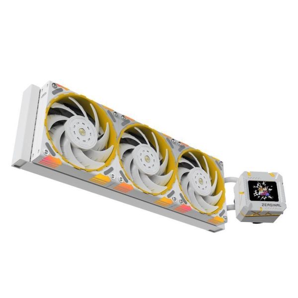 Yeston*Zeaginal ZC-zeus XT360 White Custom Theme Editing 360mmRadiator Liquid CPU Cooler LCD Screen water cooling radiator ARGB synchronous FDB bearing fan Fits Intel LGA1700/1200/115X AMD AM5/AM4/AM3