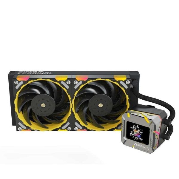 Yeston*Zeaginal ZC-zeus XT240 Black Custom Theme Editing 240mmRadiator Liquid CPU Cooler LCD Screen water cooling radiator ARGB synchronous FDB bearing fan Fits Intel LGA1700/1200/115X AMD AM5/AM4/AM3