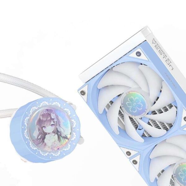 Yeston New Sakura 360 integrated CPU supports Intel / AMD platform PWM temperature control fan water cooling radiator ARGB synchronous fan