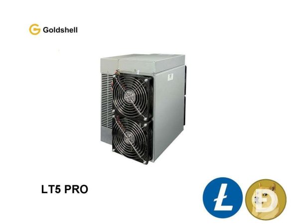 Gold shell LT5 pro miner 2450MH/S ASIC LTC Top profit miner Scrypt algorithm mining Dogecoin + Litecoin miner power consumption of 3100W