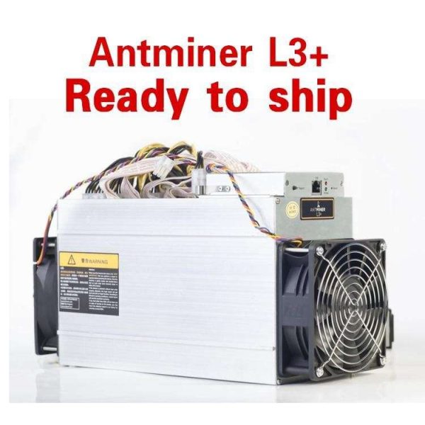 Bitmain ASIC Miner L3+ 504M/S 1.6J/MH consumption ratio with PSU Scrypt BM1485 ASIC Chip Litecoin Miner LTC DOGE Antminer L3 Mining Machine better than antminer l3 S9 T9 DR3 m3