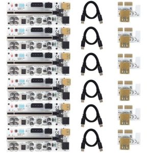 6PCS Riser VER 010X USB 3.0 PCI-E Riser VER010-X Express Cable Riser For Video Card X16 Extender PCI-E Riser Card For Mining