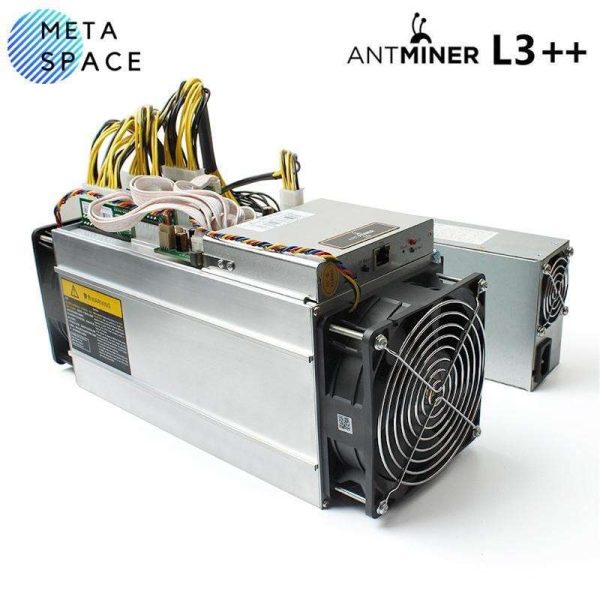 ANTMINER L3++( With power supply )Scrypt Litecoin Miner 580MH/s 942W LTC Come with Doge Coin Mining Machine ASIC Blockchain Miners Better Than ANTMINER L3 L3+ S9 S9i