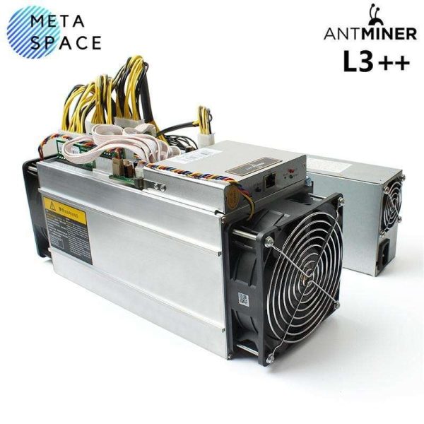 BITMAIN ANTMINER L3++( With power supply )Scrypt Litecoin Miner 580MH/s LTC Come with Doge Coin Mining Machine ASIC Blockchain Miners Better Than ANTMINER L3 L3+ S9 S9i