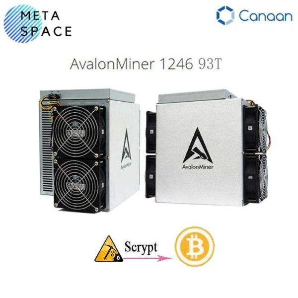 Canaan Avalon 1246 93TH Bitcoin Miner Asic Miner 3155W Crypto Mining Machine With Original Power Supply Better Than Avalon 1246 83T antminer T19 T17 S19J