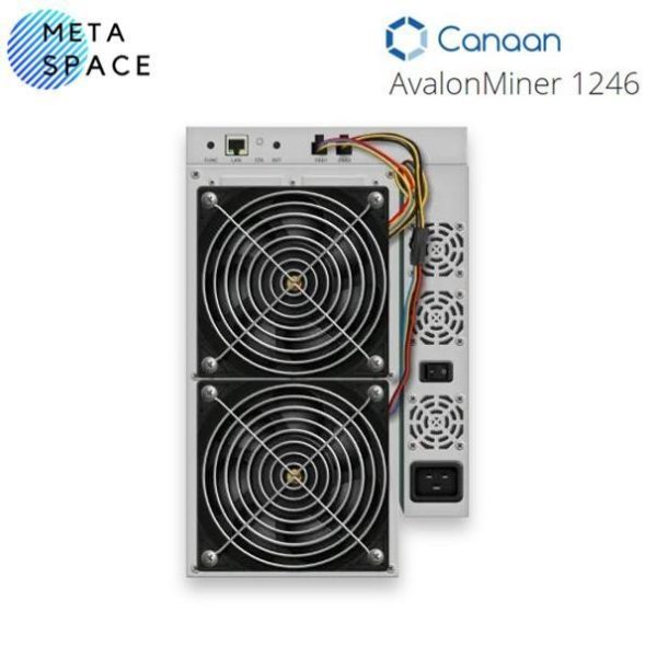 Canaan Avalon 1246 93TH Bitcoin Miner Asic Miner 3155W Crypto Mining Machine With Original Power Supply Better Than Avalon 1246 83T antminer T19 T17 S19J