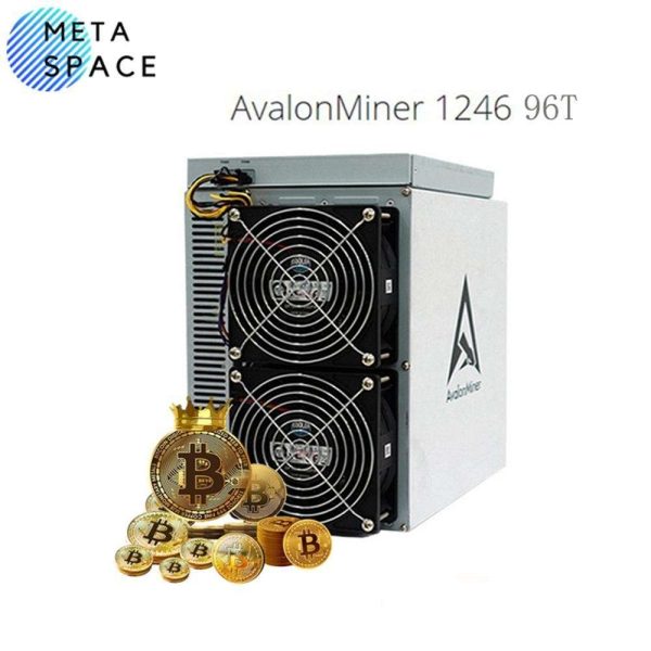 New Avalon Miner 1246 96TH/s Bitcoin Miner Asic Miner Crypto SHA-256 Mining Machine BTC Miner 3420W INCLUDE PSU Than Avalon 1246 1166pro 1126 Antminer S19 T19