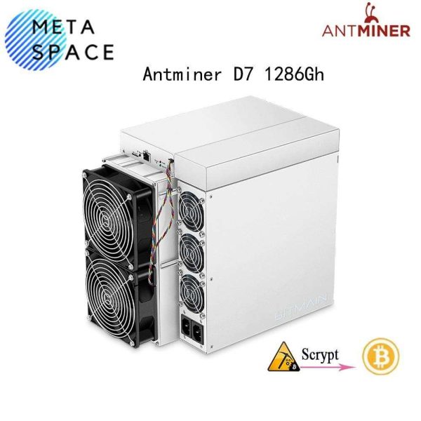 Bitmain Antminer D7 (1286Gh) Mining Dash Coin ASIC Miner Included PSU Original With A Maximum Hashrate of 1.286Th/s 3148W