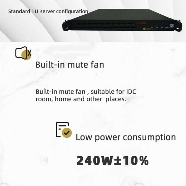 ETC Miner Machine Jasminer X4 1U Server ETC Asic Miner Hashrate of 520MH/s with Lowest Consumption 240W Ethash Algorithm ETC Crypto Mining Machine Supply and Guaranty by ELEC SPACE