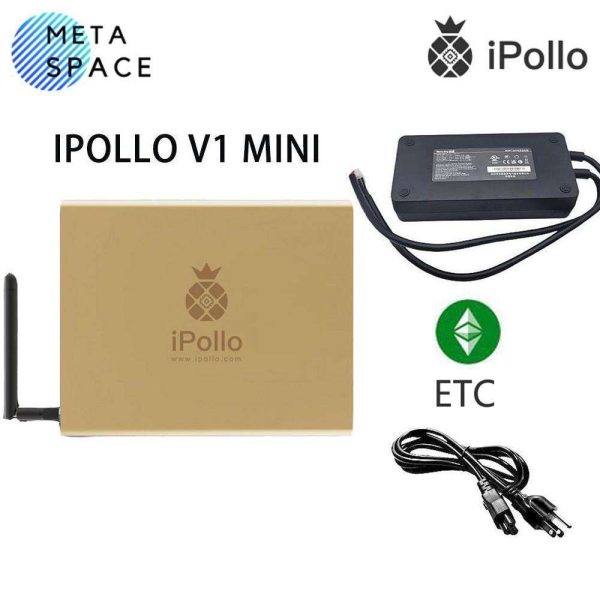 iPollo V1 Mini ETC Miner 320MH/s±10% Hashrate 240W Low Consumption ETHW Miner Machine With PSU Ipollo V1 ETC Asic Miner Good for Home Mining