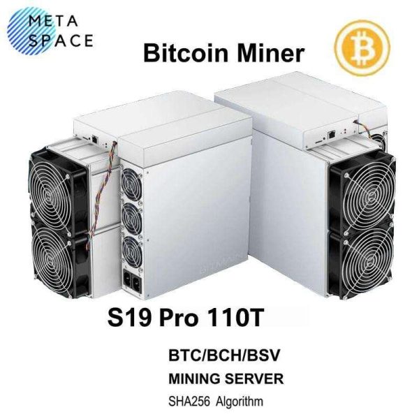 Bitmain Antminer S19 Pro 110th/s BTC Miner SHA256 ASIC Bitcoin Miner Mining Machine 3250w Include PSU Better Than Antminer S19J pro S19 Antminer T19