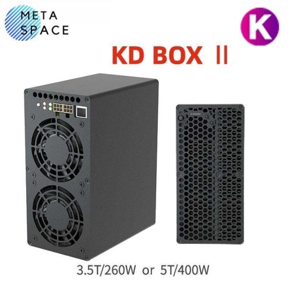 New Release Gold-shell KD Box II  KD Box 2 KDA Miner 5T/400W or 3.5T/260W Mining Kadena Algorithm kd box 2 ASIC Miner Good For Home Mining Low Noise Better Than KD Box Pro