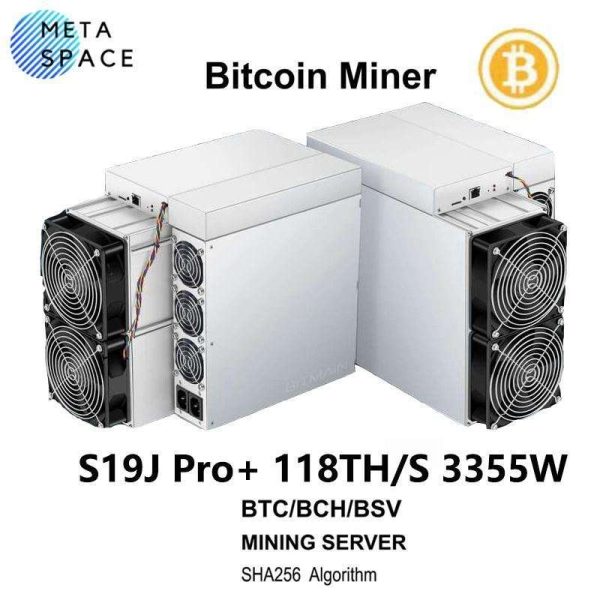 New Release Bitmain Antminer S19j Pro+ 117TH/s 3355W Asic Bitcoin Miner SHA-256 BTC BCH Mining s19j pro plus 118T Better Than Antminer S19J Pro S19 T19 Whatsminer M30S M30S++ M50