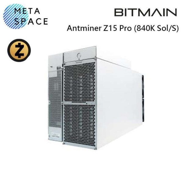 New Bitmain Antminer Z15 Pro ZEC ASIC Mining 840ksol/s Hashrate 2560W Power Consumption ZEC Miner Power Supply Included Best Profitable ZEC Miner