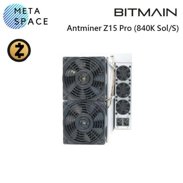 New Bitmain Antminer Z15 Pro ZEC ASIC Mining 840ksol/s Hashrate 2560W Power Consumption ZEC Miner Power Supply Included Best Profitable ZEC Miner