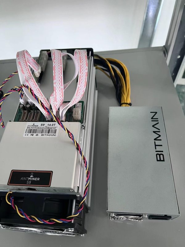 NEW Arrival Bitmain Bitcoin Miner Antminer S9 14TH/s BTC BCH Mining Machine with PSU Power Supply ASIC SHA-256 14.5T Miner Better Than Antminer S9i S9J 13.5T 13T T9+ S11