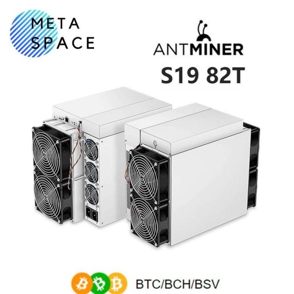 New Bitmain S19 82TH/S 3250W Bitcoin Miner Antminer S19 82T SHA-256 BTC Mining Asic Miner BTC BCH Miner Better Than Antminer T19 ANTMINER S17pro T17