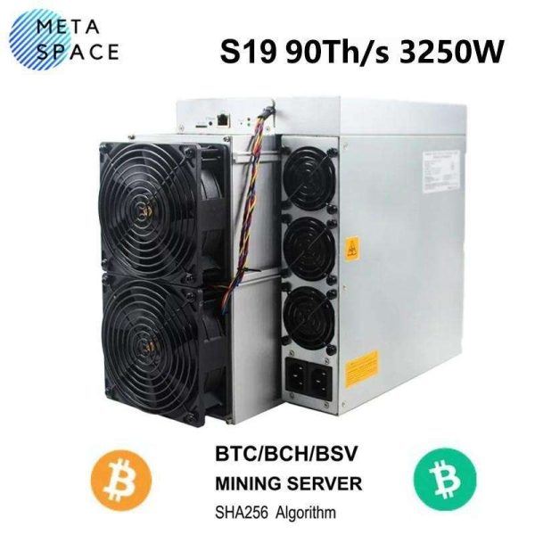 New Bitmain Antminer S19 90Th/s 3250W Asic Miner Bitcoin Mining BTC Miner SHA-256 Algorithm BITMAIN S19 90T Better Than Antminer S17 PRO T19 S17