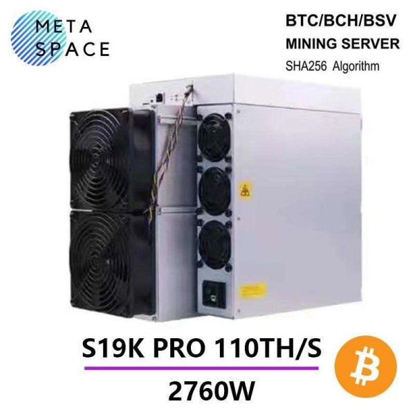 New ASIC Bitcoin Miner Bitmain Antminer S19K Pro 110T BTC Asic Miner BCH Mining SHA-256 2760W Bitcoin Mining Machine BTC Miner Better Than Antminer S19 S17 S19j