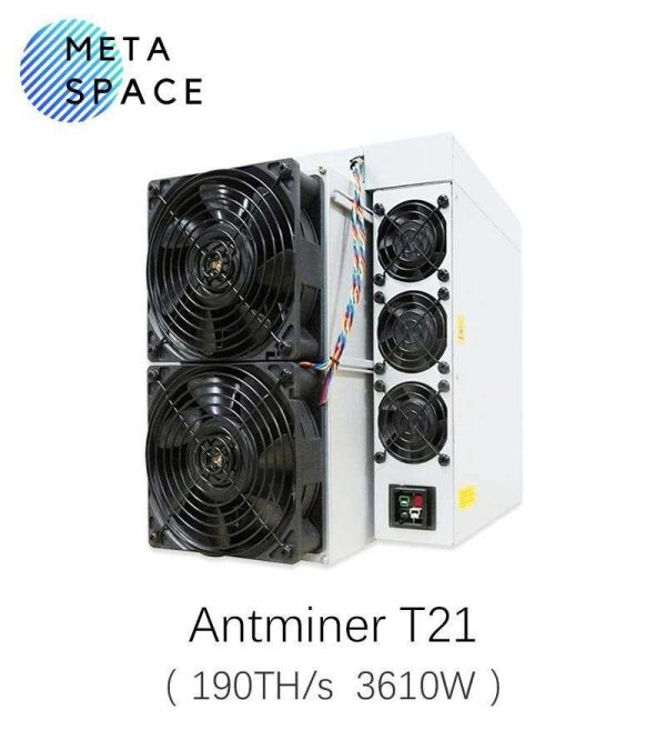 New Release Bitmain Antminer T21 190Th/s 3610W Bitcoin Miner BTC Miner T21 190T ASIC Miner BTC Mining Better Than Antminer T19 S19K pro S19XP Whatsminer M50