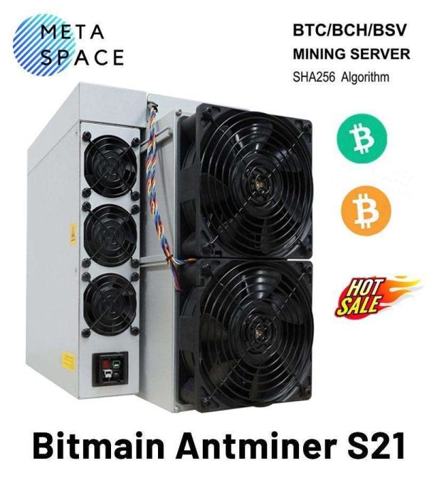 New Bitmain Antminer BCH BTC Miner Antminer S21 195TH/s 3550W Best Profitable Bitcoin Miner S21 195T Asic Bitcoin Mining Better Than Antminer S19 Pro S19 T19 S19K S19XP Whatsminer M50