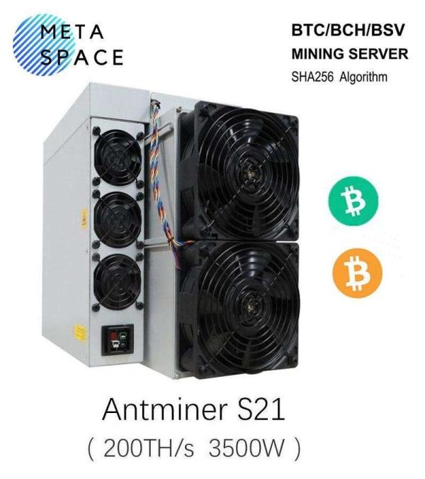 New release Bitmain Antminer BCH BTC Miner Antminer S21 200Th/s 3550W Best Profitable Bitcoin Miner BTC Asic Miner S21 200T Better Than Antminer S19 Pro S19 T19