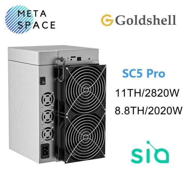 New Gold shell SC5 PRO 11TH/8.8TH Dual Model 2820W Miner SC Coin Miner Gold-shell SC5PRO Siacoin Crypto Mining Machine Sia Miner Asic Miner Better Than Gold-shell SC LITE SC BOX