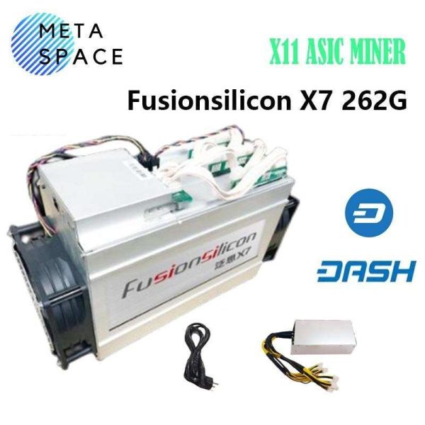 FusionSilicon X7 262Gh/s X11 Miner Dash Crypto Mining 1420W With Power Supply DASH Coin Asic Miner Than Antminer D5 D7