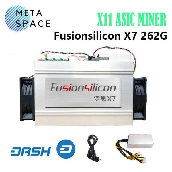 FusionSilicon X7 262Gh/s X11 Miner Dash Crypto Mining 1420W With Power Supply DASH Coin Asic Miner Than Antminer D5 D7