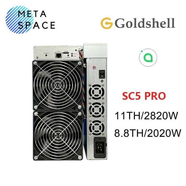 New Release Gold shell SC5 Pro 11TH/s 2820W Siacoin Miner SC Miner Blake2B-Sia algorithm with Power Supply Sia Mining Machine Sia Asic Miner Better Than Gold shell SC LITE SC6 SE