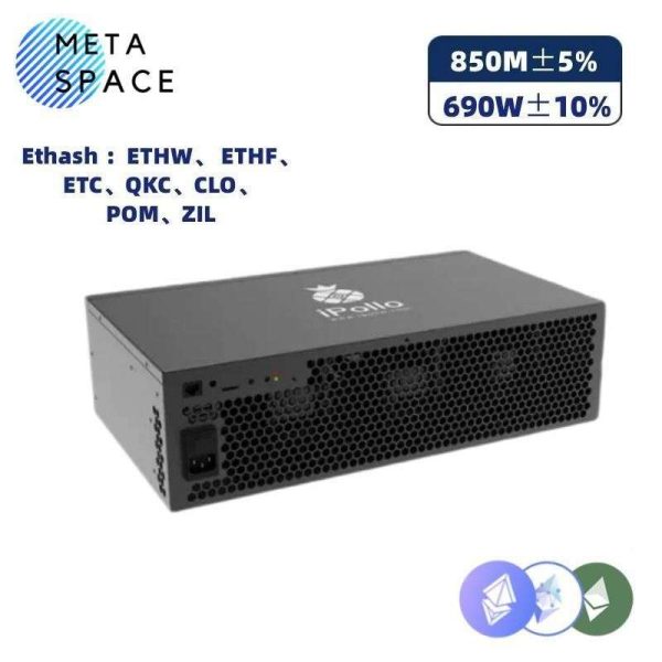 iPollo V1 Hydro 850MH/s 690W Mute Home Miner ETC ZIL OCTA ETP EXP ETHW iPollo V1H Super Quiet Miner with PSU ETHASH ASIC Miner