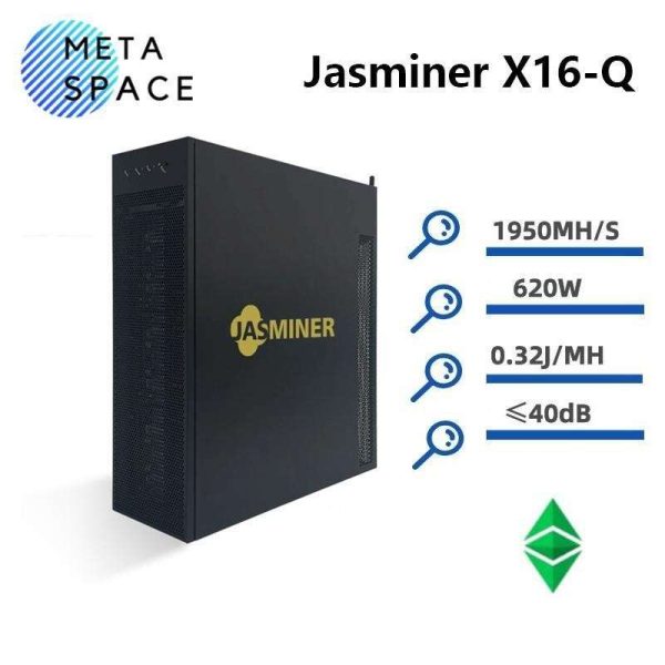 New JASMINER X16Q 1950Mh/s ETC miner 8G Memory wifi 3U jasminer X16-Q quiet Asic Miner ETC ZIL Ethash ETHW Miner 620W X16 Q Better Than ipollo V1 Hydro