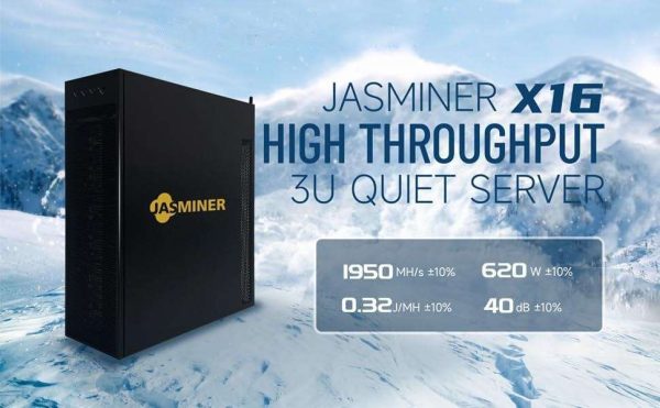 New JASMINER X16Q 1950Mh/s ETC miner 8G Memory wifi 3U jasminer X16-Q quiet Asic Miner ETC ZIL Ethash ETHW Miner 620W X16 Q Better Than ipollo V1 Hydro