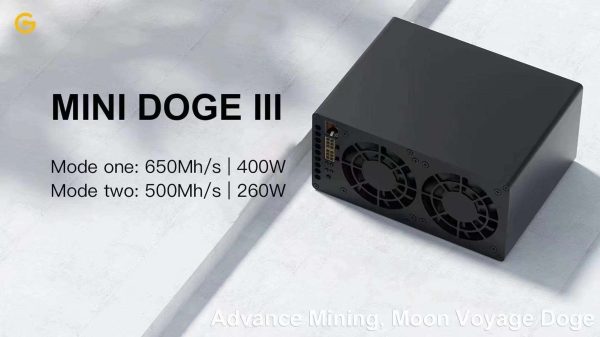 NEW Gold Shell MINI DOGE III Miner Support LTC and Doge Coin Miner Mini Doge 3 With PSU 650MH/S 400W Litcoin Miner Good For Home Mining Box Better Than Mini Doge II Miner