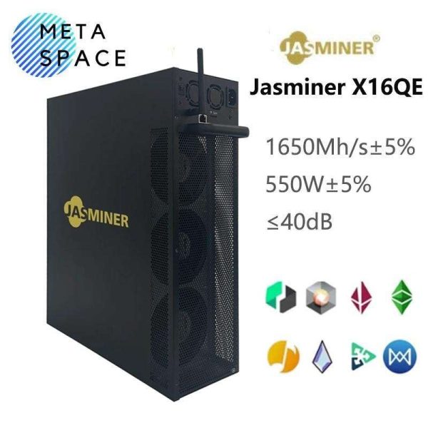 New Jasminer X16-QE 1650Mh/s ETC miner 6G Memory wifi 3U jasminer X16QE quiet Asic Miner ETC ZIL Ethash ETHW Miner 550W X16 QE