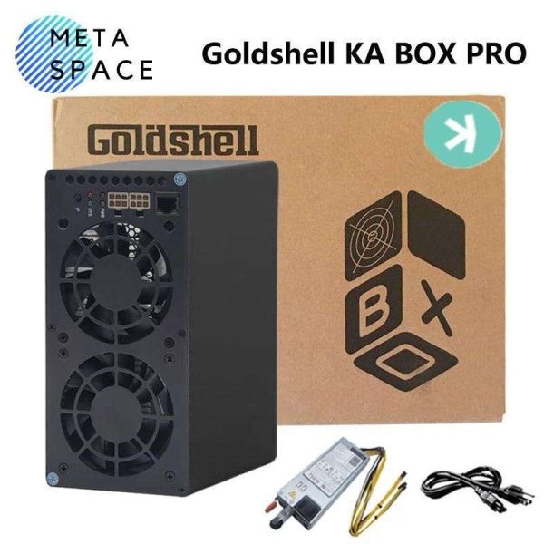 New Gold-shell KA BOX Pro 1.6Th/s Kaspa Miner KAS Crypto Mining Machine With PSU Kaspa Rig Asic Miner Gold-shell KAS Miner Box KA Miner