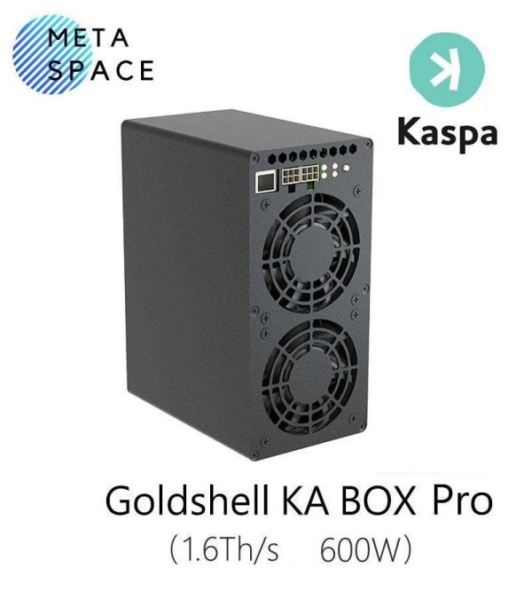 New Gold shell KA BOX Pro 1.6Th/s Kaspa Miner 600W Without PSU KAS Crypto Mining Machine Kaspa Rig Asic Miner Gold-shell KAS Miner Box Silent Miner box