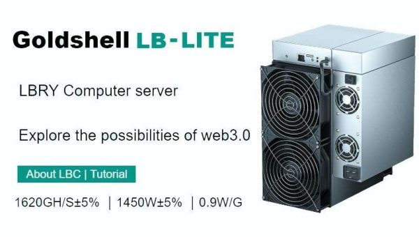 Gold-shell LB LITE Miner LBRY Coin Miner Sold by Egutek