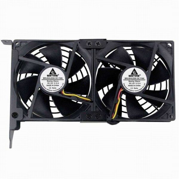 2 Set Gdstime Universal VGA Cooler Dual 90mm Desktop Computer Ultra-Quiet Radiator Double Fan Partner 9CM chassis PCI Graphics C