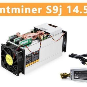 ANTMINER S9j 14.5TH/s ( New 110V-220V PSU and US Power Cord Included ) Bitcoin Miner BTC Mining Machine ASIC Miner Superior to BITMAIN ANTMINER L3 L7 S9 S11 S17 S19 T17 E9