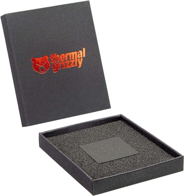 Thermal Grizzly Carbonaut - Carbon Thermal Pad 32x32x0.2mm, Flexible and Reusable, Non-Adhesive, Very High Thermal Conductivity, Conducts Electricity!