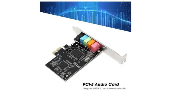 PCIe Sound Card, Sound Card 6 Channels Stereo Desktop Audio Signal Conversion Hardware with Driver CD for Windows 7/Vista/XP 32/64bit