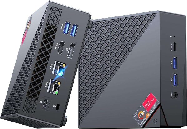 ACE [Dual LAN Mini Gaming PC] AMD Ryzen 7 5700U Mini PC (8C/16T, up to 4.3Ghz) 32GB DDR4 512GB NVMe SSD Mini Computers, 4K Triple Display Mini Desktop WiFi6/Bluetooth/Dual Channel